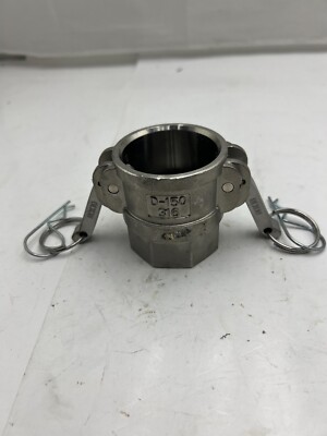 (QTY 2) Dixon Lock Cam and Groove Type D Coupler Female NPT D-150-316