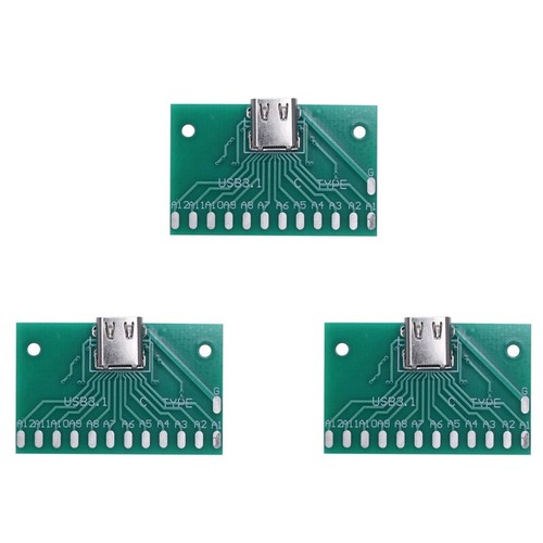 Connecteur Type-C Mâle/femelle USB 3.1 Pour Montage Sur Carte PCB - SMT - Neuf