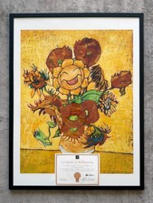 Pokémon x Van Gogh Sunflora, inspired by Sunflowers Framed 80x60 cm Giclée Print