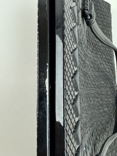 BOTTEGA VENETA Intrecciato Leather Satchel Bag in BLACK #210 - Picture 12 of 16