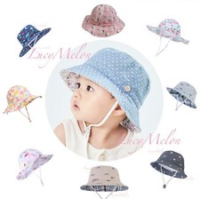 kids bucket hat cotton beach outdoor girl boy sun protection uvf50+ cap dinosaur