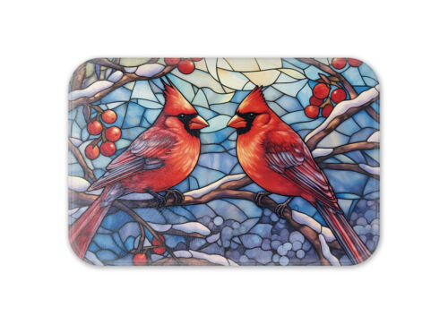 Cardinals & Berries Glass Cutting Board, 3 Size Choices - Picture 4 of 6
