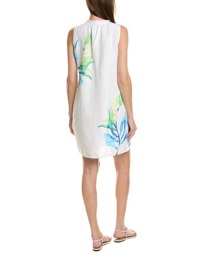 NWT $138 Tommy Bahama Sea Fronds Pockets Tassels Ruffled Linen Blend Dress M - Picture 8 of 11