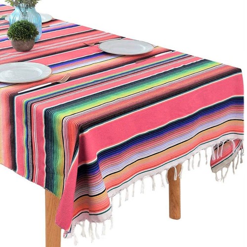 Mexican Tablecloth Table Cover Serape Blanket Sofa Throw Wedding Party Decor - Picture 21 of 42