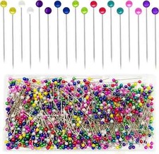 straight pins sewing 1000 pieces stainless steel pearl head 1.42" L