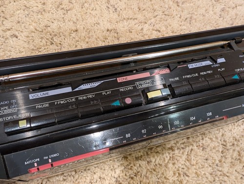 Vintage Rare SANYO 80s MS450 AM FM Stereo Radio Cassette Recorder Boombox - Picture 5 of 13