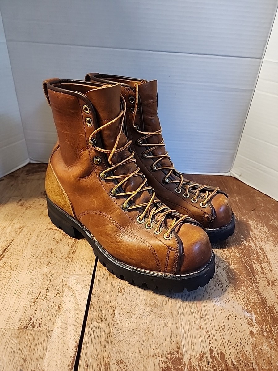 Vintage 70s DANNER Woodsman Mountain Elk Boots Vibram Soles USA