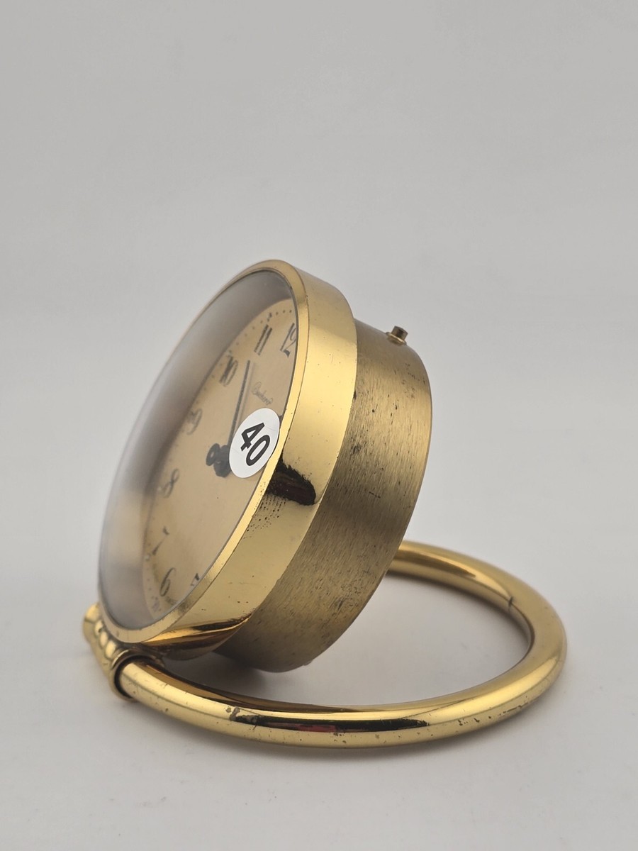 Rare Bucherer IMHOF TRAVEL CLOCK 8 DAY SWITZERLAND. Working