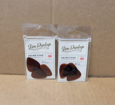 2 Pack -6 Picks Dunlop Primetone 0.96mm Grip Sculpted Plectra Guitar Picks ULTEX