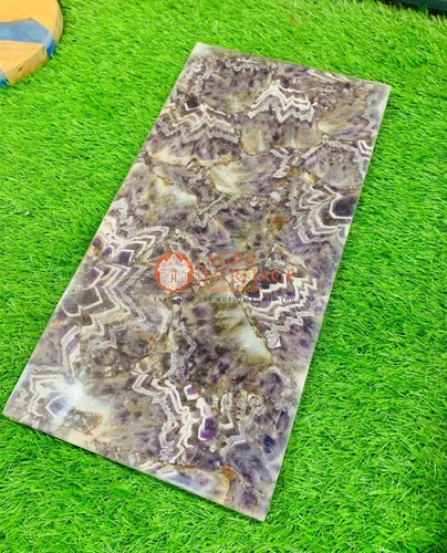 Purple Agate Dining Table, Natural Agate Dining Table Top, Amethyst Agate Table - Picture 2 of 3