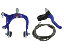 ALTA Bicycle BMX Alloy REAR Bicycle Brake Complete Set BLUE Side-Pull Caliper