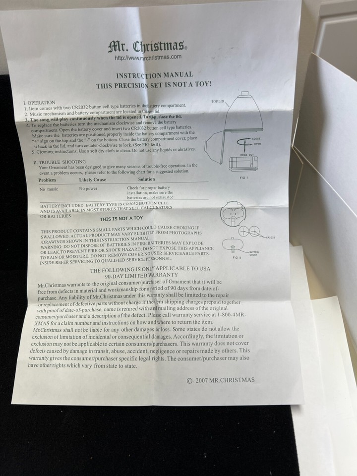 Mr. Christmas Valerie ParrHill Musical Egg Trinket Boxes Ornaments Set