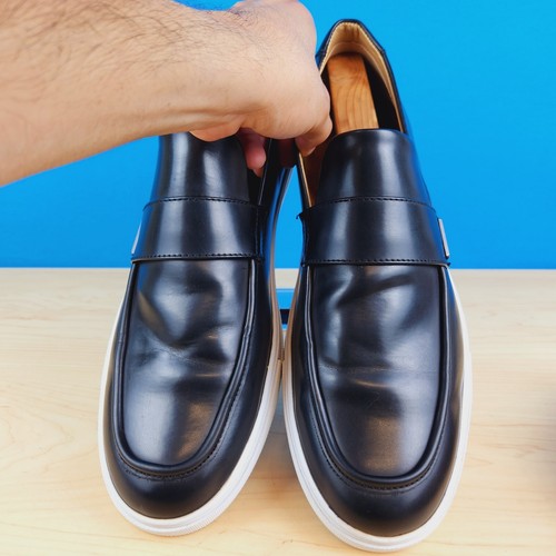 Kenneth Cole Reaction Richie Sport mens Size 12 Penny loafers Black leather shoe - Picture 4 of 10