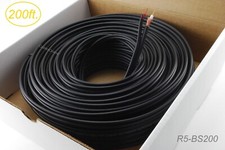 200ft Siamese RG59/U 95 2-Conductor/18AWG Copper CCTV Bulk Cable, Black