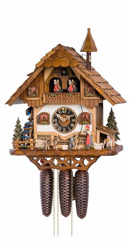 Horloge Coucou August Schwer Maison De La Forêt-Noire – Buveur De Bière – Neuf