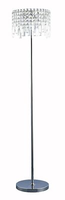 New Lite Source EL-90127 Helanie Floor Lamp Chrome with Crystals