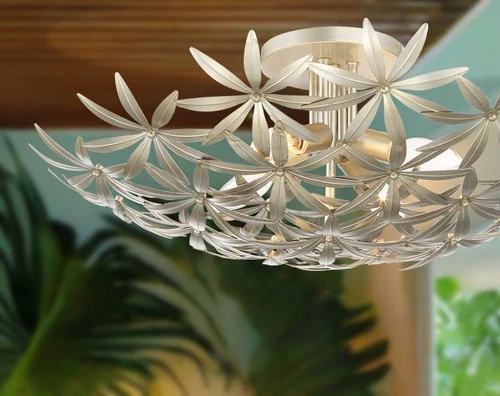 Minka Lavery 2144 Flower Child 4 Light 22"W Flush Mount Ceiling - Ambry Gold - Picture 4 of 11