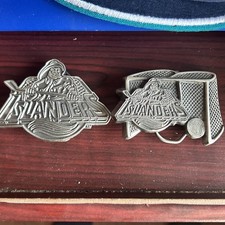 New York Islanders Belt Buckle 1995 Set Of 2