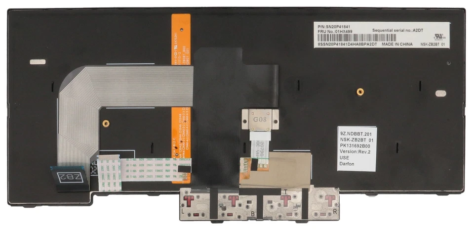 Original US Keyboard Lenovo ThinkPad T470 T480 A475 A485 Backlit US Black - image 3 of 3