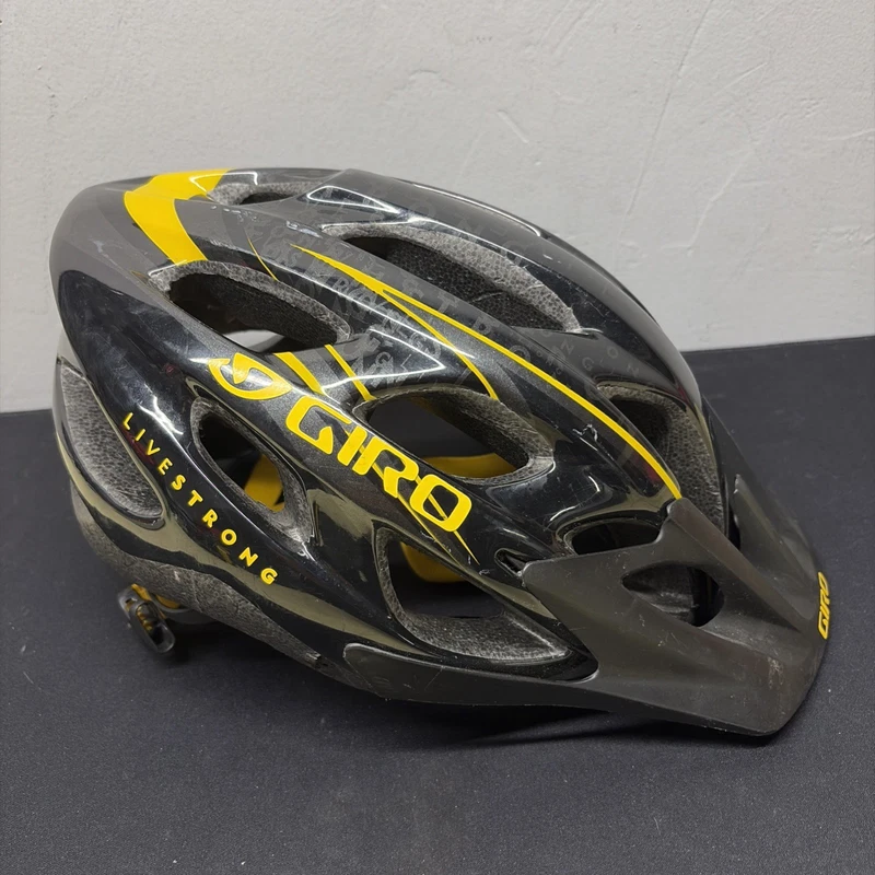 Giro Encinal II G105X Adult Bike Cycling Helmet Black Yellow 54-61cm w/ Visor