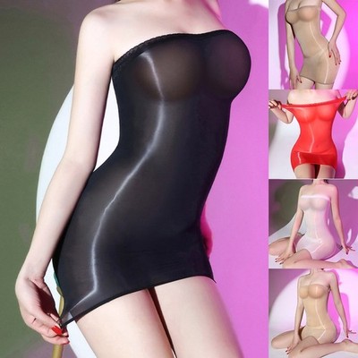 Modisches Kleid Oberteil Schlauchoberteil Kleid Damen ultradünn hoher Stretch D