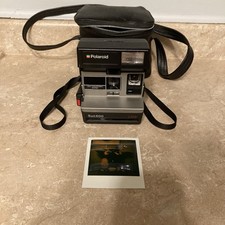 Polaroid Sun 600 LMS Instant Camera w/ Case For Parts Or Repair READ