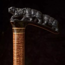 wooden walking stick hand carved Bird wooden walking cane