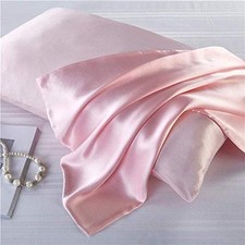 Satin Pillowcase Pillow Cases Standard Size, Cooling Queen 20x30 inch Pink