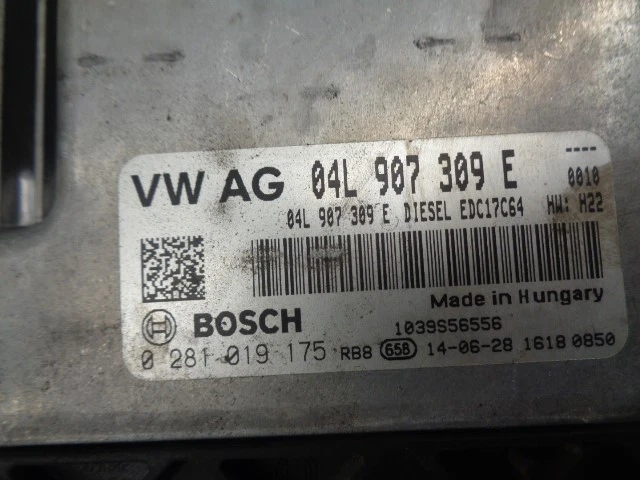 04L907309E CENTRALINA MOTORE / BOSCH / 0281019175 / 4127795 PER SEAT LEON ST 5F - Immagine 3 di 4