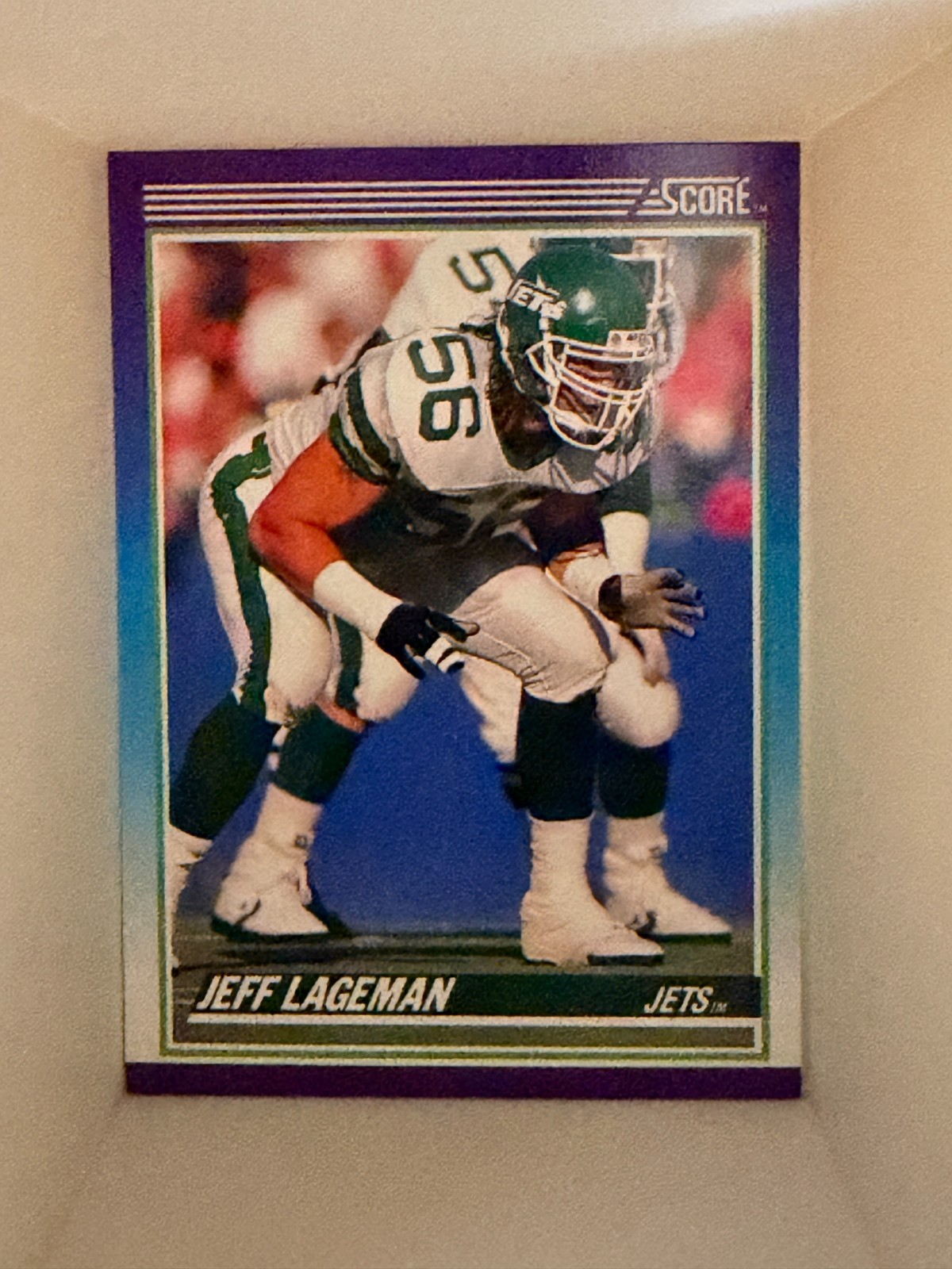 1990 Score Jeff Lageman New York Jets #140
