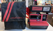 Polaroid Cool Cam 600 Instant Film Camera Red  Black With Original Carry Case