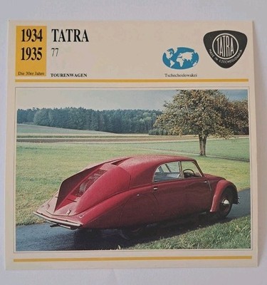 Tourenwagen Tatra 77 - 1934-1935 - Geschichte & Technische Daten -  Karte