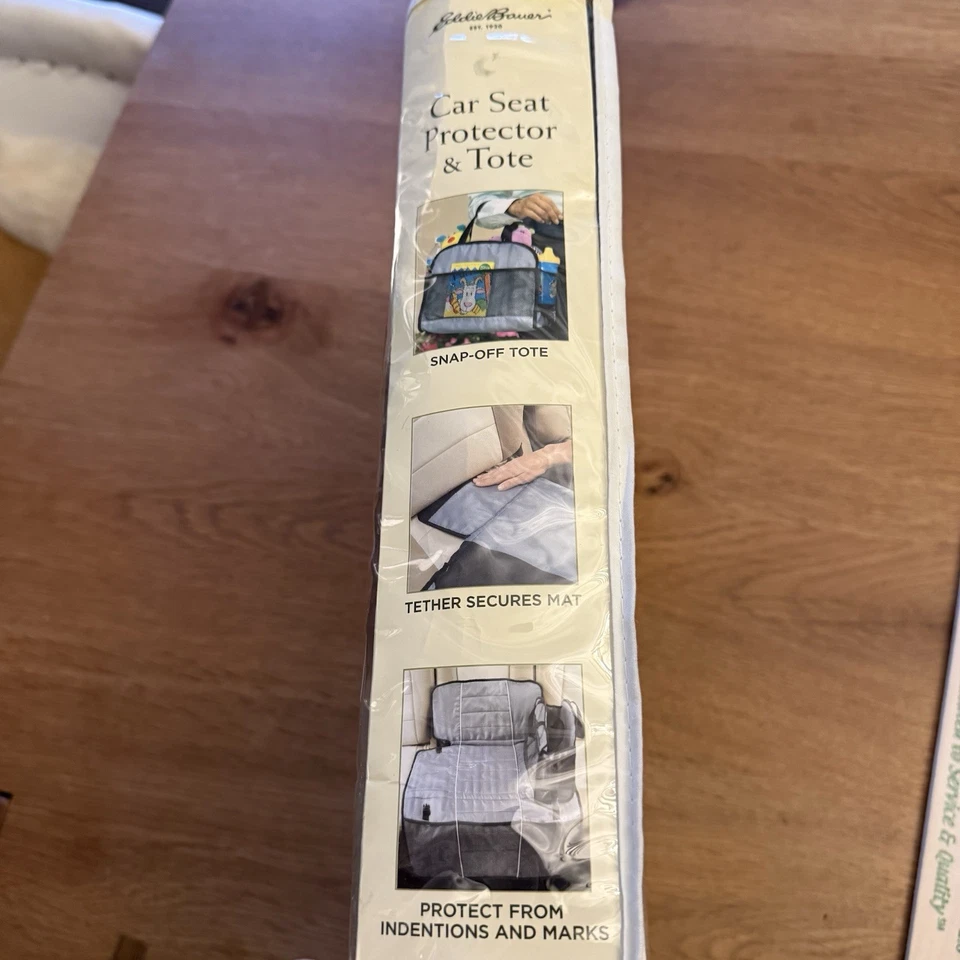 Protector de asiento de coche EDDIE BAUER con bolsa de transporte desmontable a presión NUEVO acolchado de nailon Foto 4 de 4
