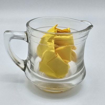 Vintage Kellogg's Correct Cereal Creamer Glass Milk Miniature Pitcher, 3'' Tall