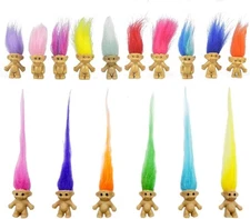 16pcs Mini Troll Dolls, PVC Vintage Trolls Lucky Doll Action Figures... 