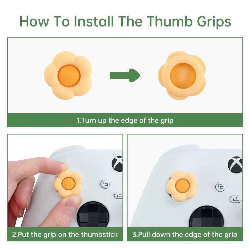 GeekShare Xbox One Controller Thumb Stick Grips Heart Flower 4PCS - Image 4 of 4