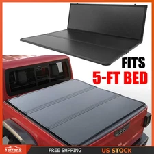 5ft Hard 3-Fold Truck Bed Tonneau Cover Fits Nissan Frontier 2005-2018 Bed