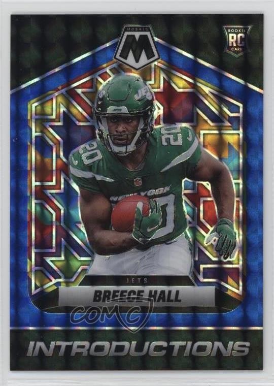 2022 Panini Mosaic Introductions Blue Prizm /99 Breece Hall #I-10 Rookie RC