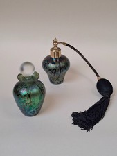 Royal Brierley irisierender Glas Parfüm Zerstäuber und Isle of Wight Glasflasche