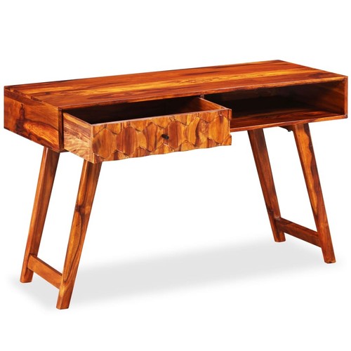 Scrittoio Legno Massello di Acacia Scrivania Tavolo Consolle Studio vidaXL - Foto 4 di 11