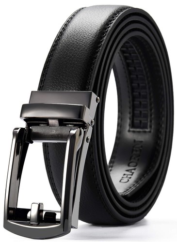 Mens Dress Belt - Ratchet Belt Leather 1 1/4" Comfort Click - Perfect Compani...
