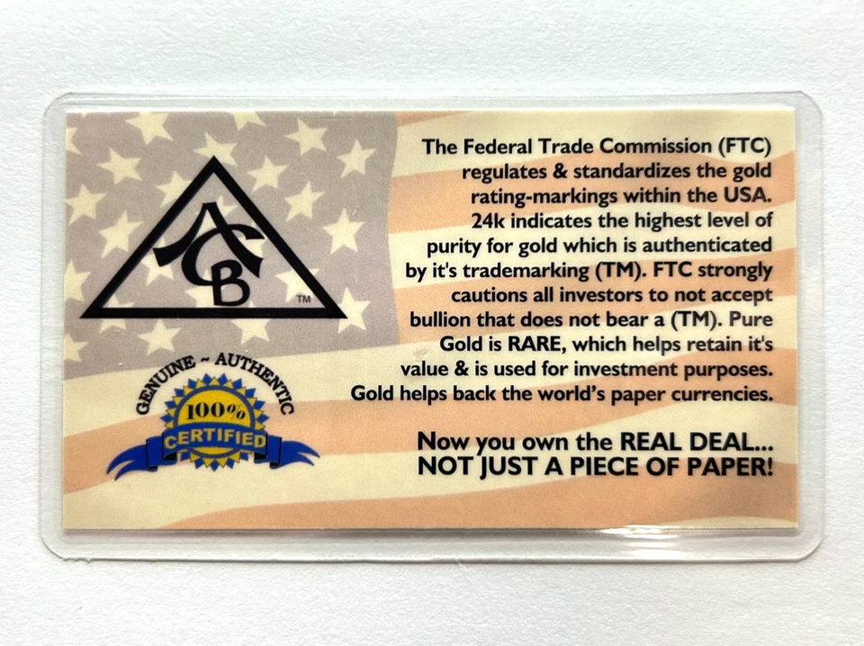 Lingotes de oro fino 9999 ONE GRAIN 24K en ensayo certificado en EE. UU. 1x 1 grano Foto 4 de 4