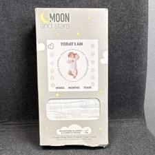 Moon and Stars Milestone Blanket  Photo Props, White, Moon  Stars Theme
