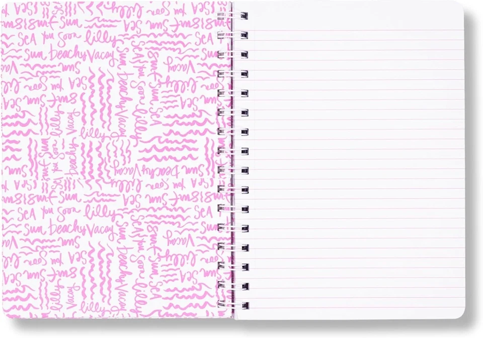 Lilly Pulitzer Mini Notebook Lined Spiral 8.25" x 6.25" Pink Journal 160 Pgs NEW - Image 3 of 4