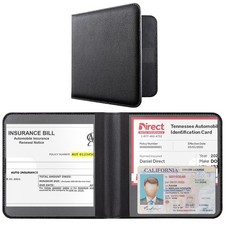 CoBak Car Registration Insurance Holder Glove Box Black