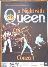 Original *QUEEN* Concert Poster Konzert Plakat  1977  *A day at the Races Tour*