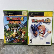 XBOX Worms 4 Mayhem & Worms 3D Lot W/manuals
