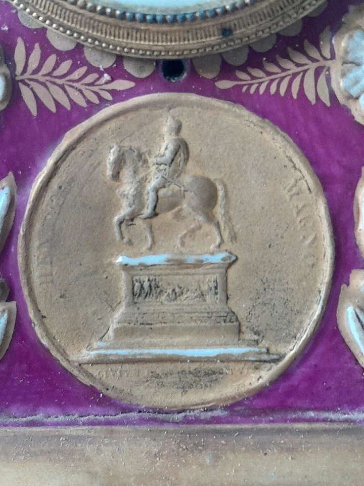 Pendule Porcelaine Rétablissement Statue Henri IV 1817 Louis XVIII A Restaurer - Photo 3/4