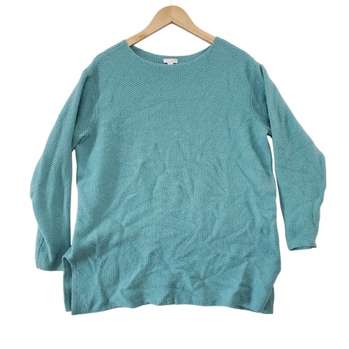 Suéter Top Jill Tejido Texturizado Manga Larga Talla L Cálido Acogedor Informal Oficina Jill - Imagen 1 de 6