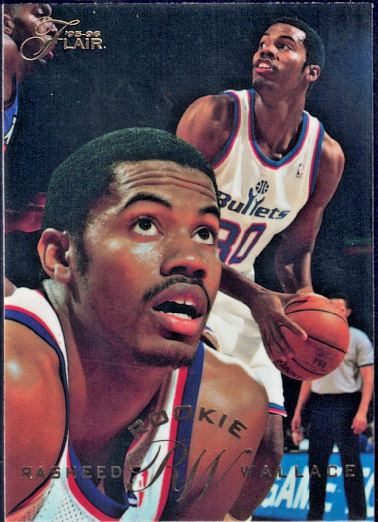 1995-96 Fleer Flair #225 Rasheed Wallace Rookie Washington Bullets